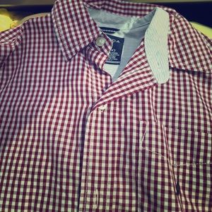 Nautica.  Long sleeve button up plaid shirt. Boys size 7